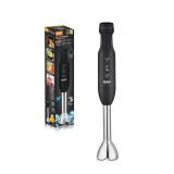 Blender vertical de mana RAF , 1500W, 12000rpm, 4 lame, din otel inoxidabil, Negru