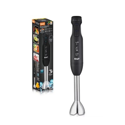 Blender vertical de mana RAF , 1500W, 12000rpm, 4 lame, din otel inoxidabil, Negru foto
