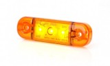 Lampa Pozitie LED Galbena Ovala Slim 12-24V, Omologare E20, 84x24mm, W97.1-708