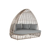 Cumpara ieftin Canapea de Grădină Home ESPRIT Gri &icirc;nchis 198 x 168 x 168 cm