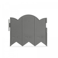 Bordură de grădină / gard - 20 x 17,5 cm - gri - 12 buc / pachet