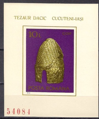 1978 - Arheologie daco-romana, colita ndt neuzata foto