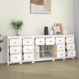 VidaXL Servantă, alb, 230x35x80 cm, lemn masiv de pin