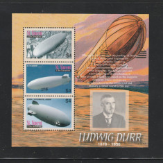 St.Vincent 2006-Aviatie,Baloane,Ludwig Durr,bloc 3 val.dant.,MNH,Mi.6265-6267KB