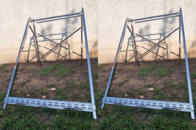 Cadru inox panou solar presurizat 150 litri foto