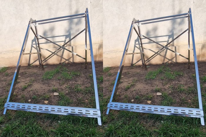 Cadru inox panou solar presurizat 150 litri