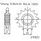 Pinion fata 15 dinti pas lant 525 - Honda CB 600 F Hornet (98-06) - S F21 Hornet S (00-04) - CBF 600 N/S (05-07) - CBR 600 F (97-98)
