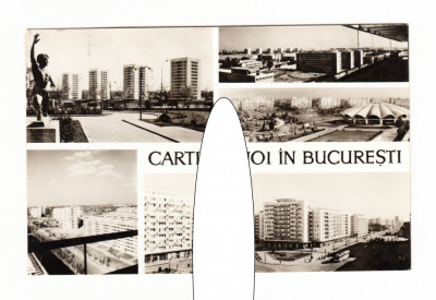 CP Bucuresti - Mozaic cartiere noi, RSR, circulata 1966, stare foarte buna foto