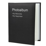 Album foto conception tip carte, format 10x15, 100 fotografii, buzunare slip-in, coperti piele ecologica culoare negru MultiMark GlobalProd, ProCart