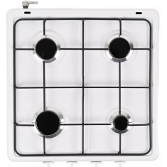 Aragaz cu 4 ochiuri Nurgaz, utilizare butelie GPL, capac detasabil, Alb