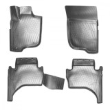 Set de 4 covorase cauciuc 3D stil tavita premium pentru Mitsubishi L200 din 2015, Recambo