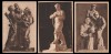 Romania anii 50 - Sculpturi proletcultiste, lot de 3 carti postale ilustrate de propaganda comunista, Circulata, Printata
