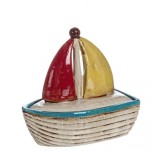 Cumpara ieftin Barcuta decorativa ceramica Mykonos 24.5x14x23.5 cm