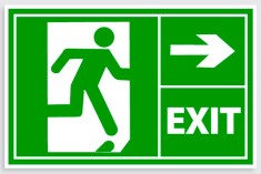 Semn pentru prim ajutor exit dreapta foto