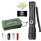 Lanterna tactica LED, 5 moduri de iluminare, pentru vanatoare, camping, rezistenta la apa, negru
