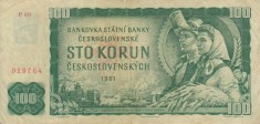 CEHOSLOVACIA 100 korun 1961 VF!!!