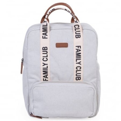 Rucsac de infasat Childhome Family Club Signature Alb foto