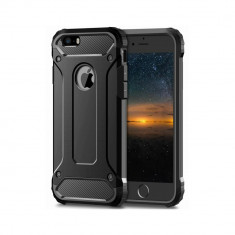 Husa Compatibila cu iPhone SE, 5, 5S Techsuit Hybrid Armor Negru