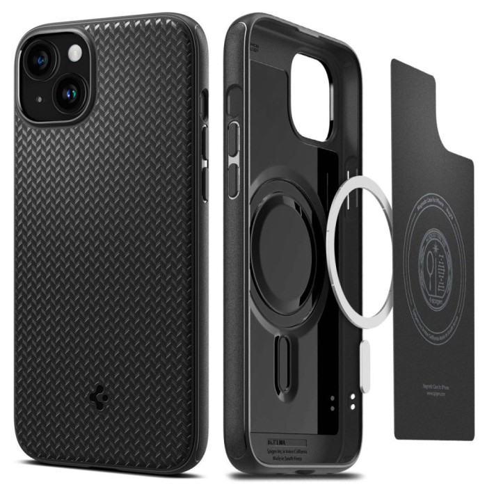 Husa pentru iPhone 15, Spigen Mag Armor, Matte Black