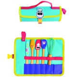 Set de Mini-Ustensile de bucatarie pentru Copii, cu husa, Chefclub kids