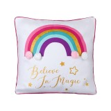 Perna decorativa pentru copii, Curcubeu, 40x40 cm, ATU-084595, Oem