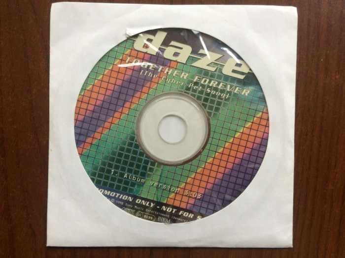 daze together forever the cyber pet song cd single disc muzica house dance VG