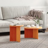 vidaXL Set de măsuțe de cafea 2 pcs Maro ceruit 49 x 49 x 28 cm