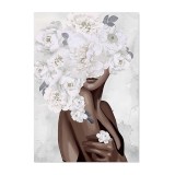 Cumpara ieftin Tablou decorativ oleografie pe panza Woman 70 x 100 cm