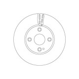 Set discuri frana fata TRW, Mazda 2 (Dl, Dj), 08.2014-, Fata; puntea fata