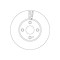 Set discuri frana fata TRW, Mazda 2 (Dl, Dj), 08.2014-, Fata; puntea fata
