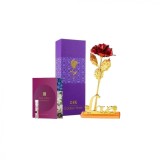 Cumpara ieftin Set mostra de parfum 2 ml Avon si trandafir rosu cu suport si cutie cadou, suflat la baza cu auriu