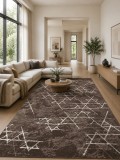 Cumpara ieftin Covor Mira 24032-430 Maro, 50x80 cm, Polipropilena, Inaltime Fir 6mm, Antialergic, Pentru Living si Dormitor