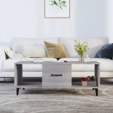 vidaXL Măsuță de cafea, gri sonoma, 102x50x40 cm, lemn compozit