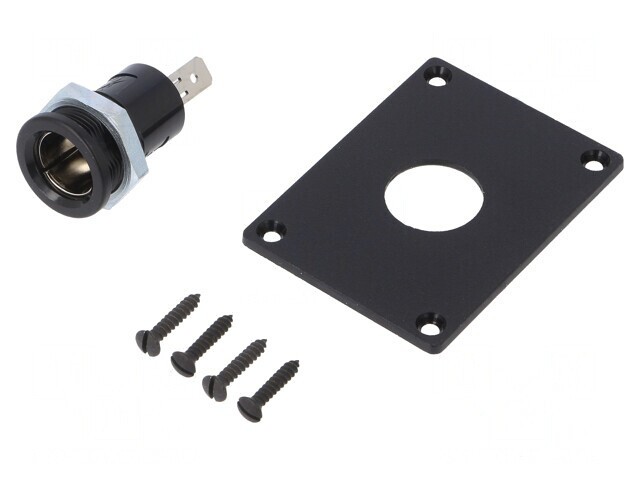 Soclu Mini Brichetă Auto 16A Negru
