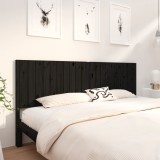 Cumpara ieftin Tăblie de pat, negru, 205,5x4x100 cm, lemn masiv de pin