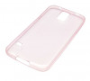 Husa silicon cauciucat roz semitransparent ultraslim pentru Samsung Galaxy S5 G900
