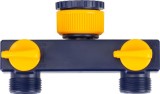 Distribuitor 2 cai pentru furtun de gradina cu robinete DY8003