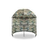 Umbrelă cu perete lateral Delphin CLASSA CAMO, 250 cm diametru, snururi + cuie fixare, husa de transport