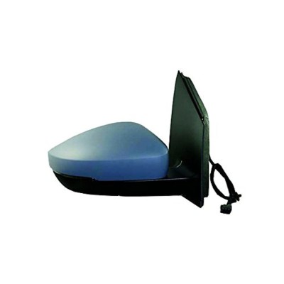 Oglinda exterioara VW Polo (6R) 08.2009- Partea Dreapta Crom Convex Manuala Prin Cablu Fara Incalzire 6R1857508J, carcasa neagra, cu semnalizare, con foto