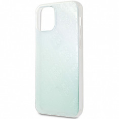 Husa Plastic - TPU Guess 3D Raised Iridescent pentru Apple iPhone 12 / Apple iPhone 12 Pro, Transparenta GUHCP12M3D4GIRBL