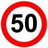 Sticker limita viteza 50 km/h