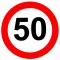 Sticker limita viteza 50 km/h