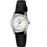 Casio LTP-1094E-7ARDF, Ceas de Damă cu Negru Curea din Piele