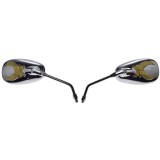 Set oglinzi M10x1.2, MP203, culoare crom, model vultur auriu Cod Produs: MX_NEW LU0071
