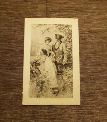 Carte poștală Germania . Scenă romantică &amp;#039;Au Revoir&amp;#039; foto