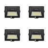 Set 4 Lampi Solare cu Senzor Miscare 20 LED, 5000k, 1200 mAh, ABS, Rezistent Intemperii, Ideal Gradina, Curte
