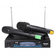 Set microfoane wireless VHF Weisre WM-03V, 50 m foto