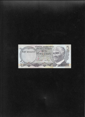 Turcia 5 lire 1970 seria87454163 unc foto