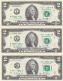 3 BANCNOTE;2 Dollars 2013 Statele Unite ale Americii / SUA /SERIE CONSECUTIVA