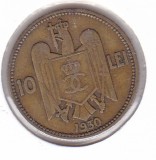 Monedă Rom&acirc;nia 10 lei 1930 Carol II